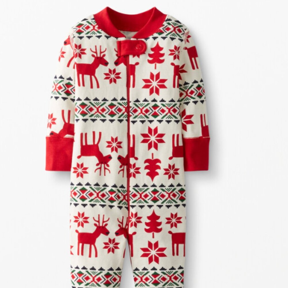 Hanna Andersson Dear Deer Baby Zip Sleeper